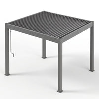 Louvered Pergola, Outdoor Pergola with Adjustable Louvered Roof, Reinforced Aluminum Frame, Integrated Drainage System, Hardtop Gazebo for Patio — Studio Shot